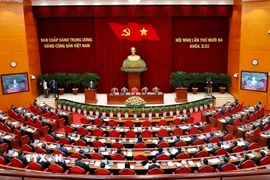 Phiên khai mạc Hội nghị lần thứ mười ba, Ban Chấp hành Trung ương Đảng khóa XIII. (Ảnh: Doãn Tấn/TTXVN)