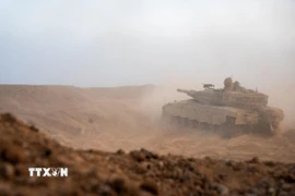 Xe tăng của quân đội Israel. (Ảnh minh họa: THX/TTXVN)