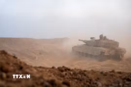 Xe tăng của quân đội Israel. (Ảnh minh họa: THX/TTXVN)