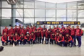 U17 Việt Nam lên đường sang Saudi Arabia dự giải U17 châu Á. (Nguồn: VFF)