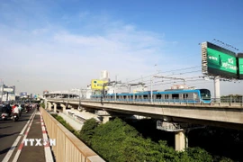 Tuyến metro số 1 (Bến Thành-Suối Tiên) đạt gần 19 triệu lượt khách, đạt hơn 114% so với kế hoạch đề ra. (Ảnh: Hồng Đạt/TTXVN)