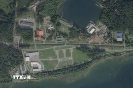 Hình ảnh do vệ tinh cung cấp cho thấy dinh thự của Tổng thống Nga Vladimir Putin tại Roshchino, vùng Novgorod, ngày 31/8/2023. (Ảnh: Reuters/TTXVN)