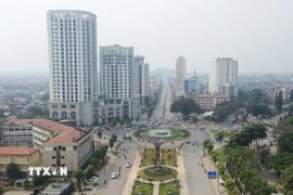 Một góc trung tâm tỉnh Thái Nguyên. (Ảnh: Hoàng Nguyên/TTXVN)