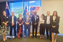 Ban Lãnh đạo Phòng Thương mại và Công nghiệp Quốc gia Australia-Việt Nam (NAVCCI). (Ảnh: TTXVN phát)
