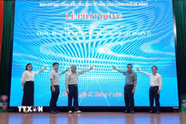 Nghi thức phát động “Tuần kê khai cao điểm” Tổng điều tra kinh tế năm 2026 tại thành phố Đà Nẵng. (Ảnh: Quốc Dũng/TTXVN)