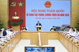 Thủ tướng Phạm Minh Chính chủ trì Hội nghị toàn quốc về công tác phòng, chống thiên tai năm 2026. (Ảnh: Dương Giang/TTXVN)