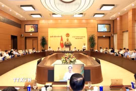 Quang cảnh phiên họp sáng 15/10. (Ảnh: Tuấn Anh/TTXVN)