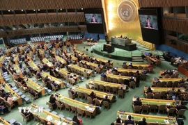 Toàn cảnh phiên họp toàn thể bầu thành viên Hội đồng Nhân quyền Liên hợp quốc nhiệm kỳ 2026-2028. (Ảnh: Thanh Tuấn/TTXVN)