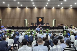 Quang cảnh phiên tòa hôm 24/6. (Ảnh: Kim Anh/TTXVN)