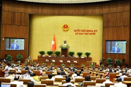 Quang cảnh phiên họp sáng 22/10. (Ảnh: Minh Đức/TTXVN)