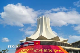 Hội chợ Trung Quốc-ASEAN (CAEXPO) lần thứ 22 diễn ra tại Trung tâm Triển lãm quốc tế Nam Ninh, Quảng Tây (Trung Quốc). (Ảnh: TTXVN phát)