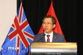 Đại sứ Việt Nam tại Australia Phạm Hùng Tâm. (Ảnh: Thanh Tú/TTXVN)