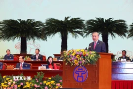 Tổng Bí thư Tô Lâm phát biểu chỉ đạo Đại hội đại biểu Đảng bộ thành phố Hà Nội lần thứ 18. (Ảnh: Văn Điệp/TTXVN)