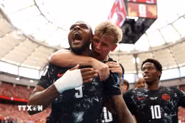 Đội tuyển Canada có cơ hội lớn lần đầu tiên vào vòng knock-out World Cup 2026. (Ảnh: AFP/TTXVN)