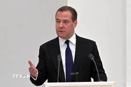 Phó Chủ tịch Hội đồng An ninh Nga Dmitry Medvedev. (Nguồn: AFP/TTXVN)