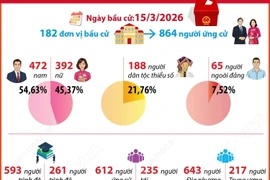 Thống kê cơ cấu 864 người ứng cử Đại biểu Quốc hội khóa XVI