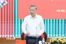 Tổng Bí thư Tô Lâm chủ trì làm việc với Ủy ban Kiểm tra Trung ương. (Ảnh: Thống Nhất/TTXVN)