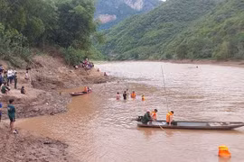 Khu vực 2 chị em bị nước. (Nguồn: Báo Tiền phong)