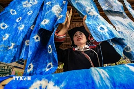 Văn hóa Dao Tiền thăng hoa cùng du lịch cộng đồng bản Sưng. (Ảnh: Trọng Đạt/TTXVN)