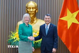 Thủ tướng Lê Minh Hưng tiếp bà Gillian Bird, Đại sứ Australia tại Việt Nam. (Ảnh: Dương Giang/TTXVN)