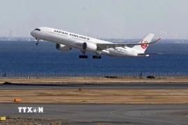 Máy bay của hãng hàng không Japan Airlines. (Ảnh: Kyodo/TTXVN)