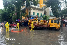 Hà Nội kích hoạt các phương án cao nhất ứng phó siêu bão Ragasa. (Ảnh minh họa: Nguyễn Thắng/TTXVN)