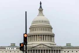 Quang cảnh bên ngoài Tòa nhà Quốc hội ở Washington DC. (Ảnh: THX/TTXVN)