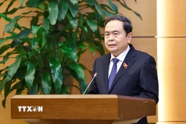 Chủ tịch Quốc hội Trần Thanh Mẫn phát biểu. (Ảnh: Doãn Tấn/TTXVN)