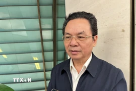 Đại biểu Hoàng Văn Cường (Thành phố Hà Nội) trả lời phóng viên TTXVN. (Ảnh: Hải Ngọc/TTXVN)