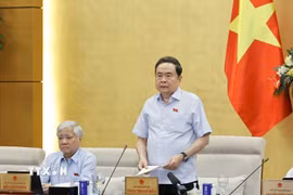 Chủ tịch Quốc hội Trần Thanh Mẫn phát biểu khai mạc Phiên họp. (Ảnh: Doãn Tấn/TTXVN)