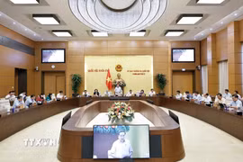 Chủ tịch Quốc hội Trần Thanh Mẫn phát biểu khai mạc Phiên họp. (Ảnh: Doãn Tấn/TTXVN)