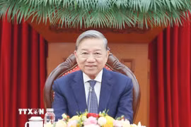 Tổng Bí thư Tô Lâm điện đàm với Bí thư thứ nhất Đảng Cộng sản Cuba, Chủ tịch nước Cộng hòa Cuba Miguel Diaz-Canel. (Ảnh: Thống Nhất/TTXVN)