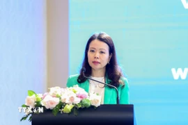 Thứ trưởng Bộ Ngoại giao Nguyễn Minh Hằng phát biểu. (Ảnh: Giang Phương/TTXVN)