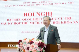 Tổng Bí thư Tô Lâm phát biểu. (Ảnh: Thống Nhất/TTXVN)