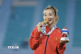 Nguyễn Thị Oanh đã có 2 huy chương Vàng tại SEA Games 33. (Ảnh: Minh Quyết/TTXVN)