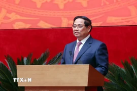 Thủ tướng Phạm Minh Chính phát biểu chỉ đạo Hội nghị. (Ảnh: Phạm Kiên/TTXVN)