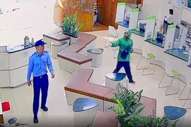 Hình ảnh vụ cướp ngân hàng ở Gia Lai.