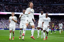 Modric lập siêu phẩm giúp Real Madrid giành chiến thắng. (Nguồn: Getty Images)