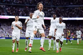 Modric lập siêu phẩm giúp Real Madrid giành chiến thắng. (Nguồn: Getty Images)