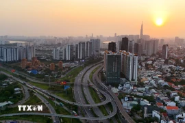 Thành phố Hồ Chí Minh mới trên cơ sở sáp nhập Thành phố Hồ Chí Minh với Bình Dương và Bà Rịa-Vũng Tàu. (Ảnh: Hồng Đạt/TTXVN)