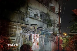 Chung cư Độc Lập, nơi xảy ra vụ hỏa hoạn đặc biệt làm 8 người tử vong. (Ảnh: Linh Sơn/TTXVN)