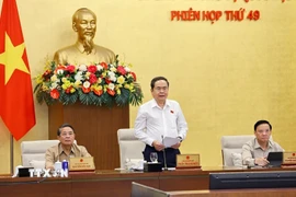 Chủ tịch Quốc hội Trần Thanh Mẫn phát biểu khai mạc phiên họp. (Ảnh: Doãn Tấn/TTXVN)