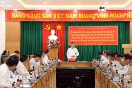 Quang cảnh buổi làm việc. (Ảnh: Đoàn Mạnh Dương/TTXVN)