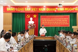 Quang cảnh buổi làm việc. (Ảnh: Đoàn Mạnh Dương/TTXVN)