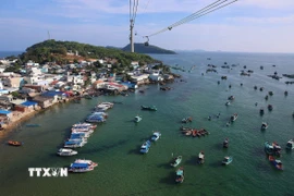 Một góc thành phố Phú Quốc . (Ảnh: Dương Giang/TTXVN)