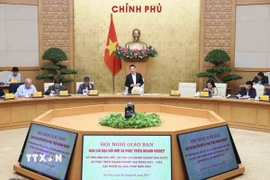 Phó Thủ tướng Hồ Đức Phớc, Trưởng Ban Chỉ đạo đổi mới và phát triển doanh nghiệp phát biểu. (Ảnh: An Đăng/TTXVN)