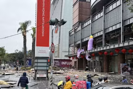 Hiện trường nơi xảy ra vụ nổ. (Nguồn: CNA)