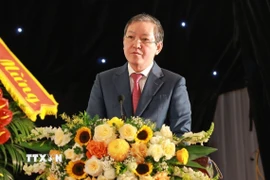 Đồng chí Lương Quốc Đoàn, Ủy viên Trung ương Đảng, Chủ tịch Ban Chấp hành Trung ương Hội Nông dân Việt Nam. (Ảnh: Khánh Hòa/TTXVN)