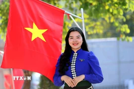 Bí thư Đoàn Thanh niên xã Chiềng Hặc, tỉnh Sơn La Lừ Thị Hương đặt niềm tin, kỳ vọng vào sự lãnh đạo của Đảng, Nhà nước và những mục tiêu xây dựng, phát triển đất nước trong giai đoạn mới. (Ảnh: Quang Quyết/TTXVN)