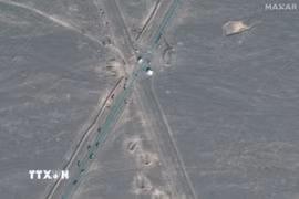 Hình ảnh do vệ tinh Maxar cung cấp về cơ sở hạt nhân Fordow ở Iran, ngày 20/6/2025. (Ảnh: Peninsula/TTXVN)